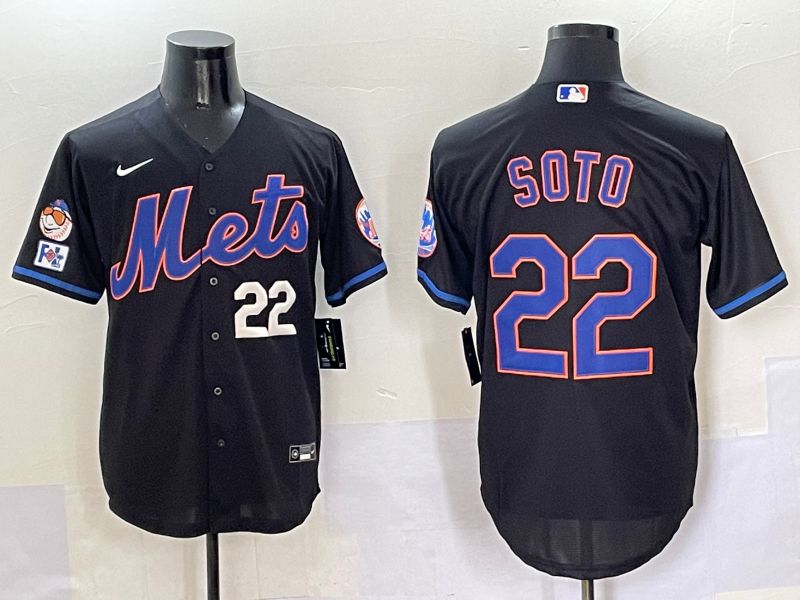 Men New York Mets #22 Soto Black Game 2025 Nike MLB Jersey style 5045->new york mets->MLB Jersey